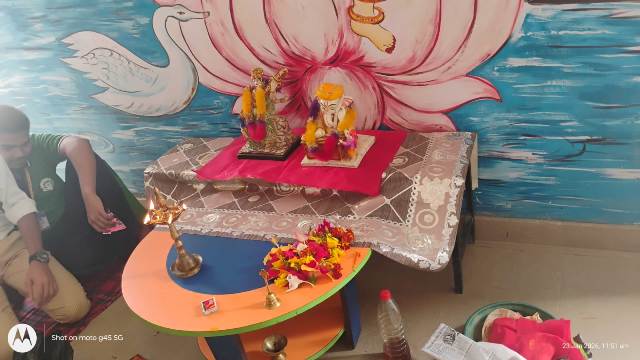 Sarswati pooja The Shape Internation School